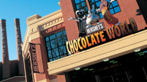 Front entrance to Hershey's Chocolate World brand experience