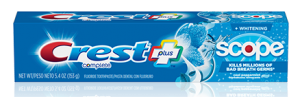 Crest Complete Plus with Scope toothpaste package