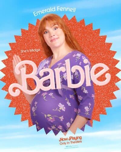 MIdge Barbie poster featuring Emmerald Fennell as Midge