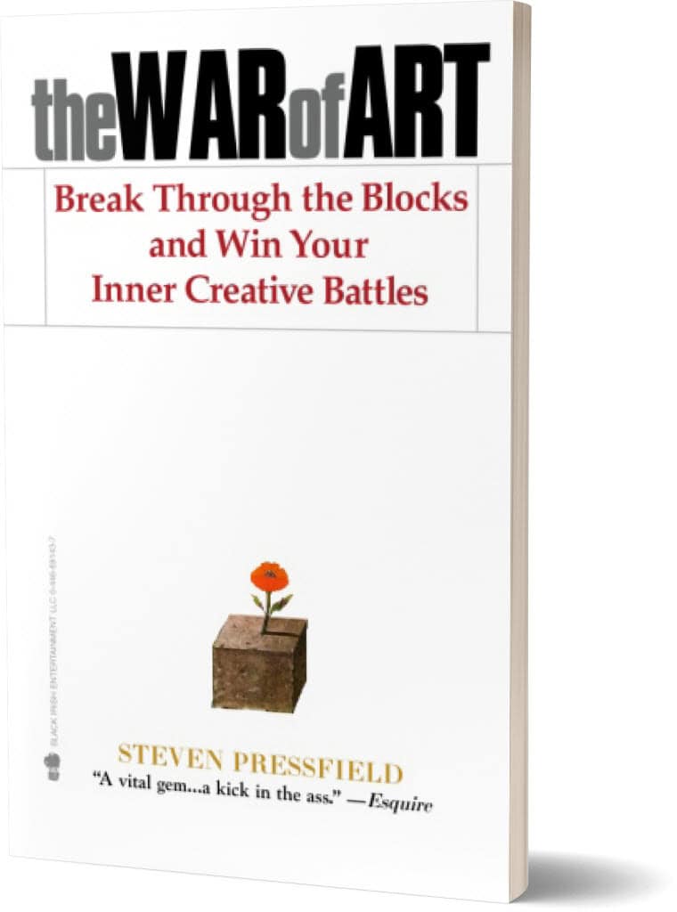 Cover of The War of Art: Break Through the Blocks and Win Your Inner Creative Battles by Steven Pressfield, presented as a book standing up and slightly angled to the left.